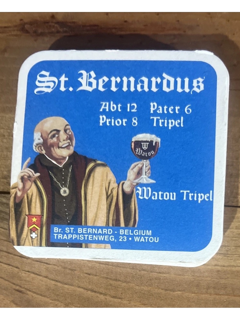(10-PACK)(NEW) VINTAGE ST BERNARDUS BROUWERIJ TRAPPISTS BEER 3.5 INCH COASTERS